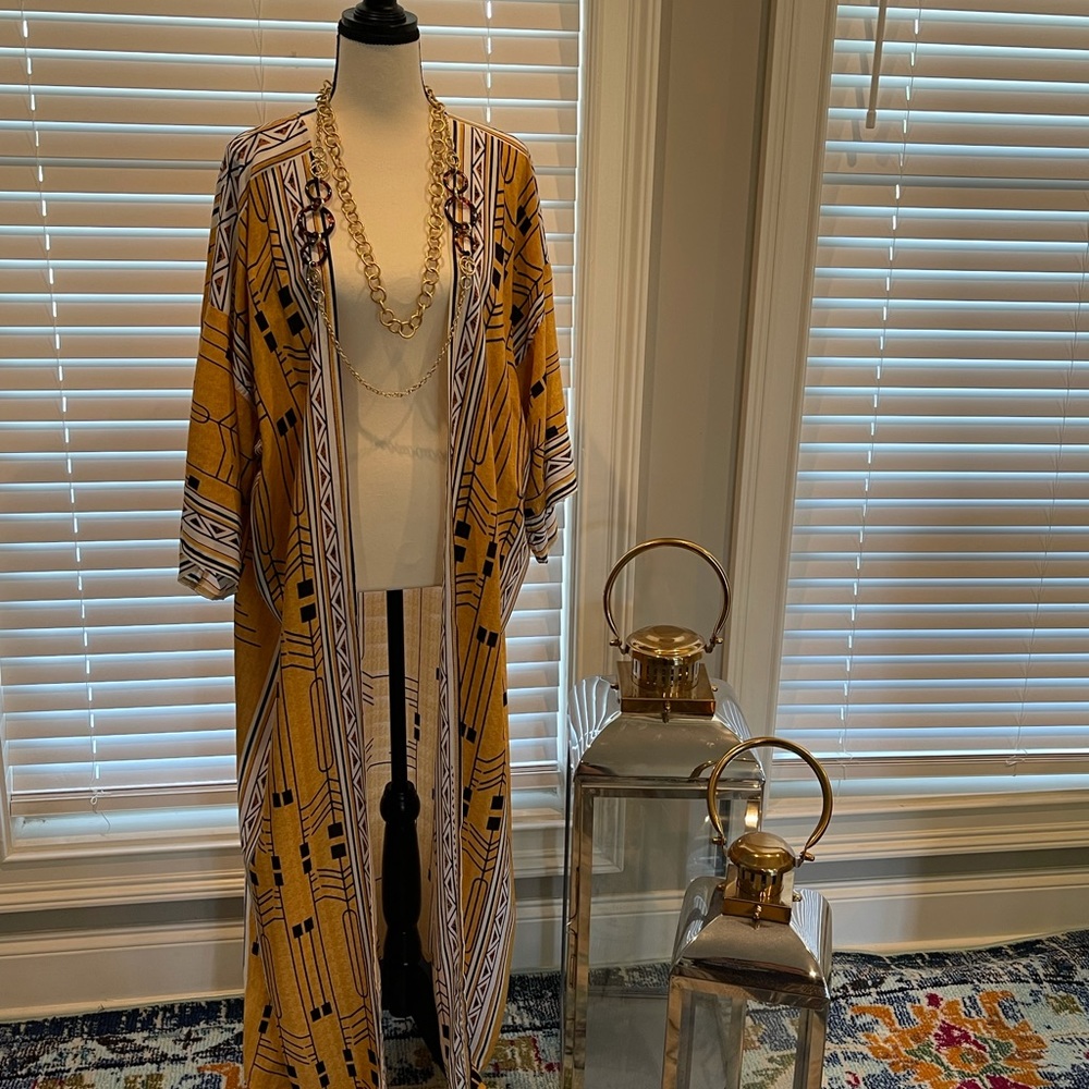 Bohemian Elegant self belted  Kimono/Dress tunic - Picture 6 of 16